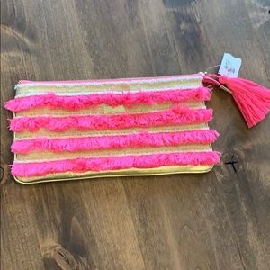 Lilly Pulitzer fringe beach clutch
